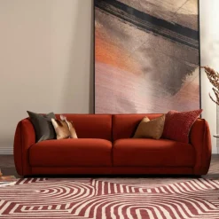 Fauteuil en velours brique SOFIA