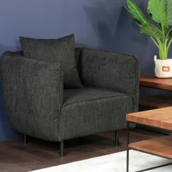 Fauteuil moderne noir TURIN