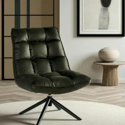 Fauteuil pivotant marron - confort salon KERALA
