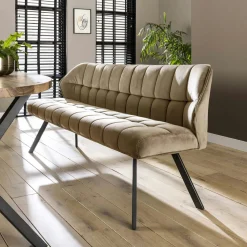 Fauteuil pivotant velours beige pied étoile MELBOURNE (lot de 2)