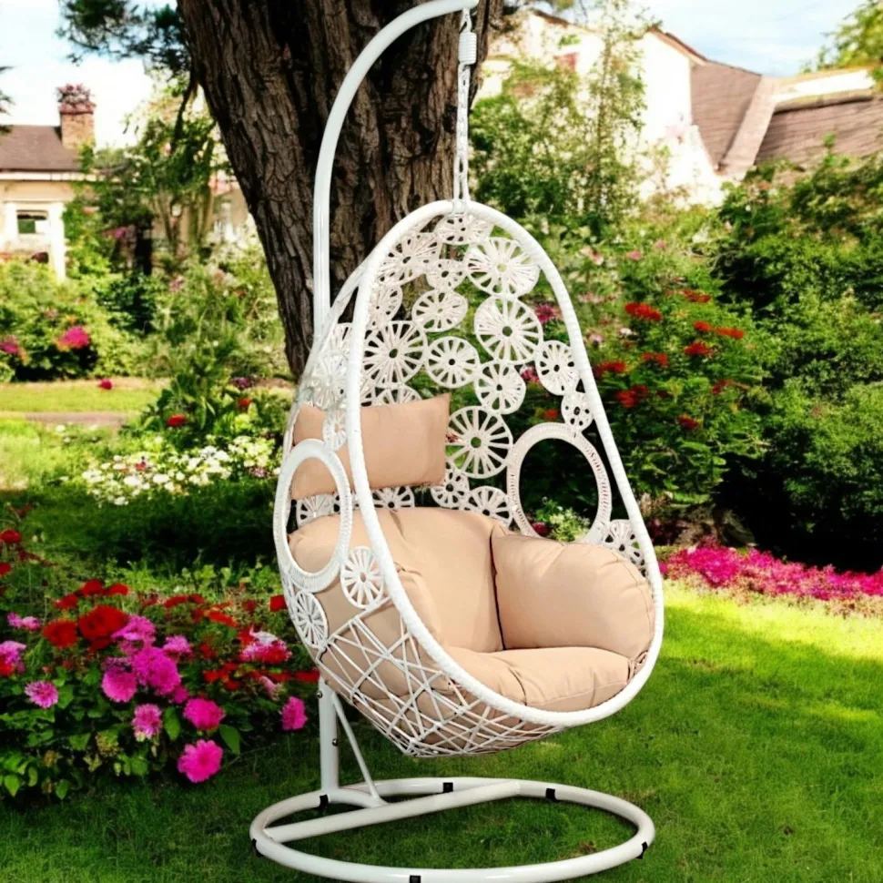 Fauteuil œuf suspendu blanc SOUTH BEACH