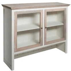 Haut de buffet blanc en bois ALESIA