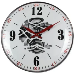 Horloge de cuisine blanche avec découpe centrale