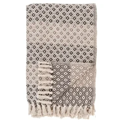 Jeté de canapé beige & marron – losanges, 130x180 cm FALLON