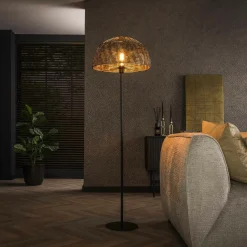 Lampadaire de salon avec abat-jour effet maille TRIBECA