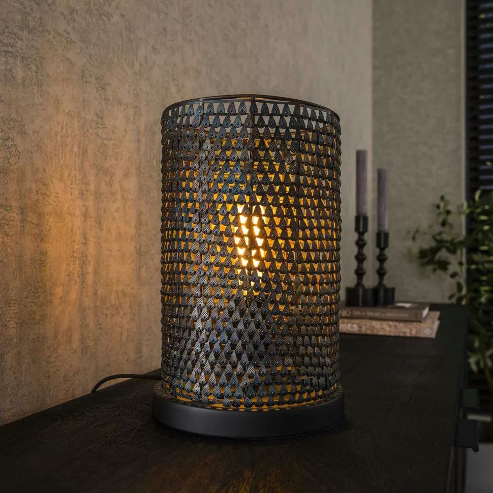 Lampadaire de salon avec abat-jour effet maille TRIBECA
