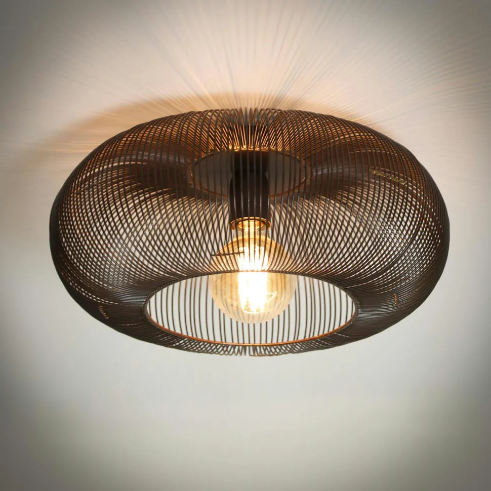 Lampadaire de salon avec abat-jour effet maille TRIBECA
