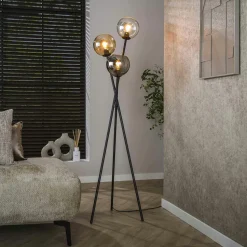 Lampadaire design en verre – torche 3 couleurs NIAGARA