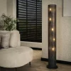 Lampadaire en métal noir perforé RALF