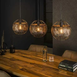 Lampadaire moderne 2 lampes effet maille TRIBECA