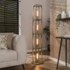 Lampadaire tour beige style moderne, 4 ampoules TRIBECA