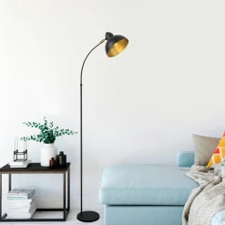 Lampadaire vintage cuivré avec abat-jour orientable SILE