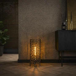 Lampe de salon moderne avec vasque en verre cuivré 32 cm NIAGARA