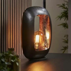 Lampe noire avec cadre épais 44 cm RALF