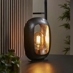Lampe noire avec cadre épais 35 cm RALF