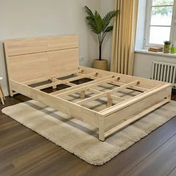 Lit 2 places Hévéa pour couchage 160x200 167x217x97cm BALTIC