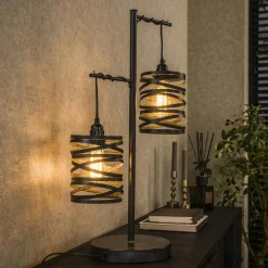 Luminaire vintage 6 lampes globes en verre RALF