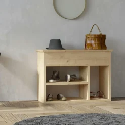 Meuble à chaussures moderne effet bois clair MARFA