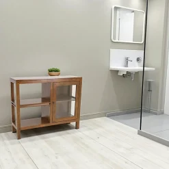Meuble bas 1 porte salle de bain 100cm OLGA