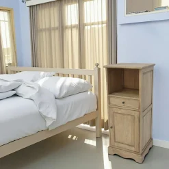 Meuble de rangement Hévéa 1 porte, 1 tiroir, 1 niche 45x42x107cm TRADITION