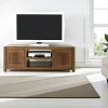 Meuble TV 2 portes hévéa 136cm GALA