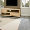Meuble Tv à roulettes hévéa 120CM OLGA