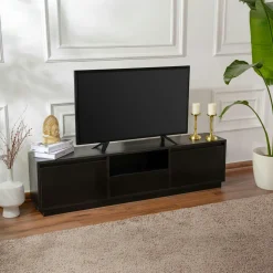 Meuble TV avec rangement - finition effet pin MARFA