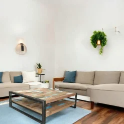 Meuble TV bois recyclé métal 4 tiroirs CARAVELLE