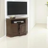 Meuble TV d'angle 2 portes hévéa 105cm TRADITION