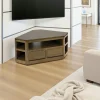 Meuble TV d'angle hévéa 120CM OLGA