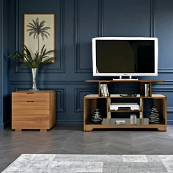 Meuble TV hévéa 124cm HELENA