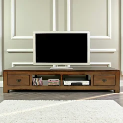 Meuble TV long bois massif HELENA
