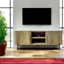 Meuble tv marbre et bois MASSA