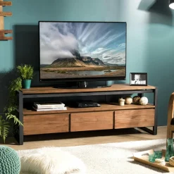 Meuble tv moderne 3 tiroirs 1 niche SWING
