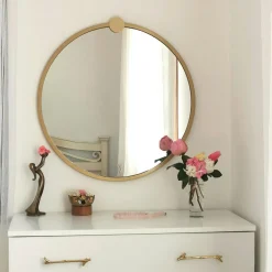 Miroir de salle de bains doré Ø60 cm - style moderne CODY