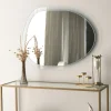 Miroir de salon organique cadre verre transparent 83 cm CODY
