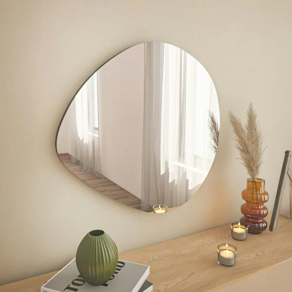 Miroir d'entrée organique 60 cm - lignes naturelles CODY