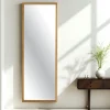 Miroir d'entrée vertical - cadre bois clair 140 cm IENA