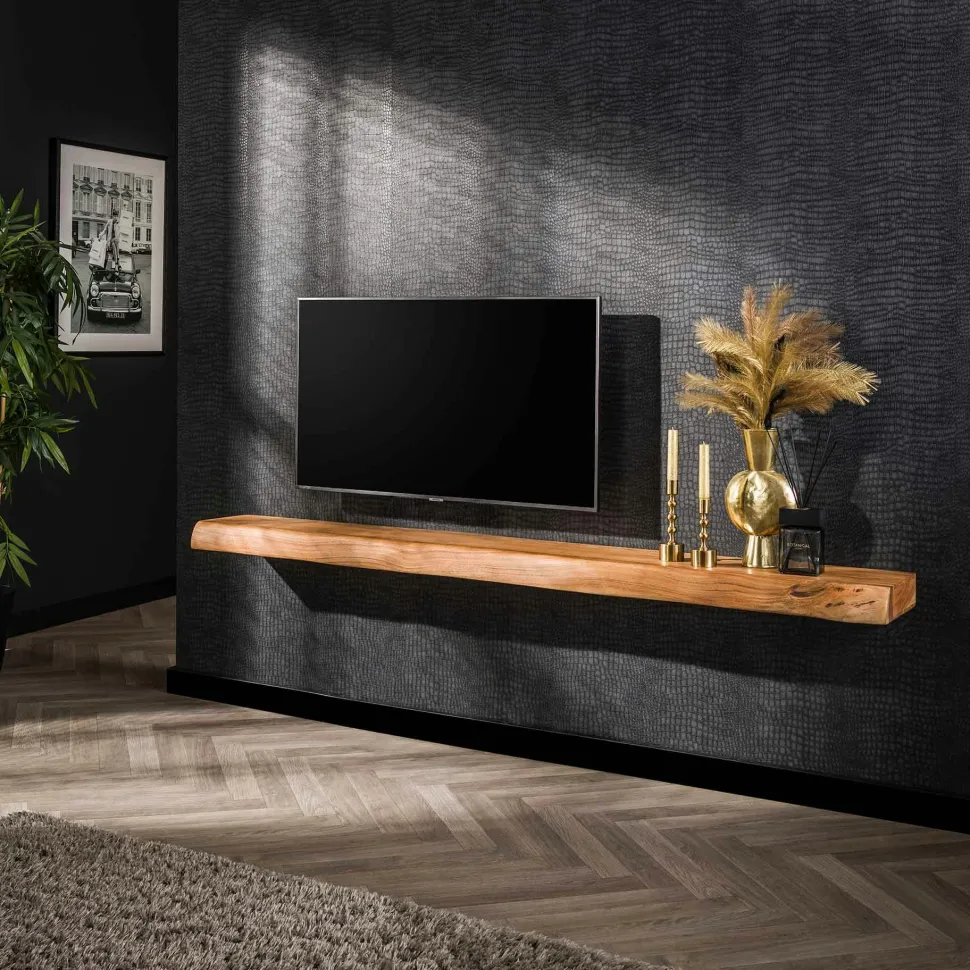 Miroir d'entrée vertical - cadre bois clair 140 cm IENA