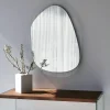 Miroir design organique - cadre verre transparent 75 cm CODY