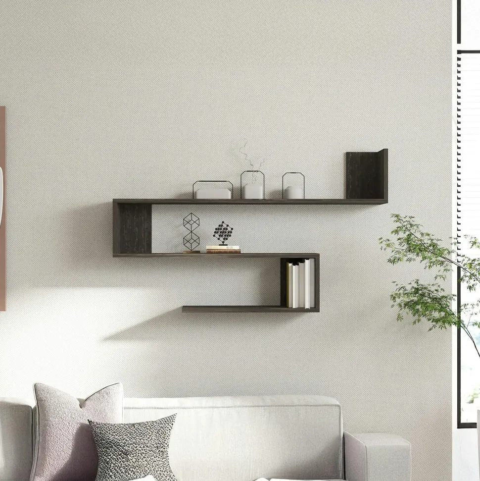 Miroir design organique - bords noirs BRIG