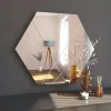 Miroir mural design hexagonal - lignes décoratives 70 cm CODY