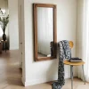Miroir mural en bois brun - format vertical HILO