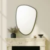 Miroir mural organique cadre noir 91 cm - style moderne CODY