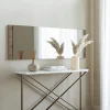 Miroir mural rectangulaire effet noyer - 120 cm CODY