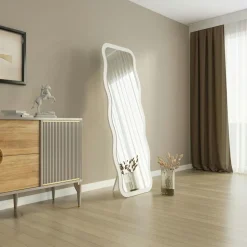 Miroir plein pied blanc - cadre vague 160 cm CODY