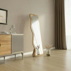 Miroir plein pied blanc avec ondulations - style moderne CODY