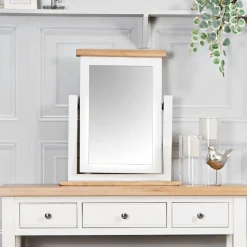 Miroir pour meuble coiffeuse blanc NAXOS