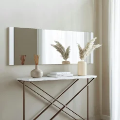 Miroir rectangulaire blanc à suspendre ou poser 120 cm CODY