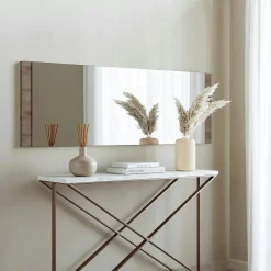 Miroir rectangulaire blanc à suspendre ou poser 120 cm CODY